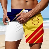 preiswerte Patriotische 250 Shorts-2026 250. Herren amerikanische US-Flagge 1776 Lined Shorts 2 in 1 Board Shorts Badehosen Mittlere Taille Patriotisch Tägliche Outdoor Festival Seitentaschen mit Kompressionsfutter Elastischer