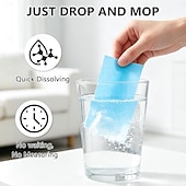 cheap Household Appliances-100 Pieces Multi-Effect Floor Cleaning Sheets, Dissolvable Concentrated Mopping Slices for Deep Cleaning, Quick Drying &amp; Streak-Free Floor Cleaner for Hardwood, Tile, Marble, Laminate