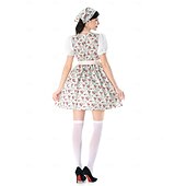 cheap Dirndl Set-Oktoberfest Dirndl Dress Dirndl Set Mini Length Maid Bavarian German Munich Wiesn Women's Carnival Beer Festival Traditional Style Cloth