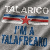 ieftine Men's Funny T shirts-Men's Talarico I'm A Talafreako 100 Cotton Acid Wash Heavyweight T-shirt Short Sleeve T shirt DTG Crew Neck Shirt Fashion Daily Holiday Spring Summer Clothing Apparel