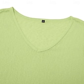 preiswerte Fitness Tank-Tops-Herren Ärmelloses Shirt Unterhemd Ärmellos V Ausschnitt Sommer Einfach Mode Basic Lässig Schlank Weich Lässig Strand Urlaub Schwarz Weiß Blau Top T-Shirt für Herren