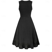 economico Vestiti-Punk &amp; Gotico Rinascimento Steampunk Vestito Strega Ragazza gotica Tinta unica Costume Per donna Fantasia Stile Steampunk Notte di Valpurga Halloween Carnevale Mascherata Casual Quotidiano Adulti