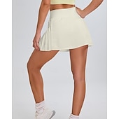 preiswerte Damenröcke &amp; Skorts-Damen Einfarbig Lässiger Rock Tennis-Skort Tennisröcke mit Shorts Tasche Schnelltrocknend Atmungsaktiv Laufen Fitness Yoga Rock Laufrock Weiß Schwarz Blau Tennisbekleidung