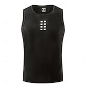 economico Maglie da uomo-gilet da ciclismo da uomo tinta unita senza maniche gilet da bici wosawe con 3 tasche posteriori trainer ad asciugatura rapida traspirante elasticizzato sportivo nero bianco abbigliamento