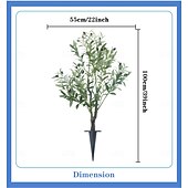 baratos Artificial Plants &amp; Greenery-39 Inch Faux Olive Tree Plant, Artificial Olive Bush with Integrated Ground Stake, Realistic Scandinavian Greenery Decoration for Indoor Outdoor Use, Perfect for Living Room, Bedroom, Entryway, Patio