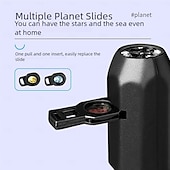  LED-ruimteprojectorlamp met 360° draaiende planeten, nachtlampje voor thuisfeestjes, plafond- en wanddecoratie, roterende LED-planeetprojectorlamp.