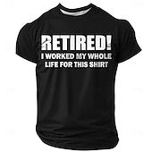  Herre pensjonist jeg jobbet hele livet for denne skjorten morsom sitat t-skjorte grafisk normal slim fit pensjonistfest avslappet vits gave designerklær s m l xl xxl xxxl