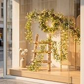 baratos Luzes interiores a pilhas e USB-Guirlanda de luzes de fada com flores sintéticas em formato de estrela, 1,8 m, 20 LEDs, ideal para decoração de casamentos, festas, Dia dos Namorados, Natal, ambientes internos e externos, varandas,