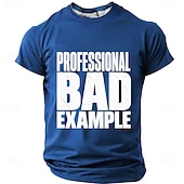  Męska profesjonalna koszulka z zabawnym, graficznym napisem i sarkastycznym stylem streetwear, regularny krój, swobodny, niebieski, odzież designerska, rozmiar S, M, L, XL, XXL, XXXL