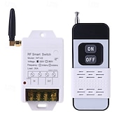 billiga Smarta strömbrytare-AC 220V 30A trådlös fjärrkontrollbrytare, högeffekts RF smart brytarsats med 433mhz sändare för vattenpump, motor, LED-lampor, industriell utrustning, extern antennmottagare med lång räckvidd