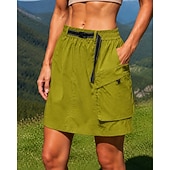 preiswerte Unterteile-Damen Cargoröcke Outdoor-Röcke Sommer Außen Normale Passform Schnelltrocknend Leicht Elastisch Atmungsaktiv Rock Elastischer Bund Schwarz Elfenbein Tennis Golfspiel Camping / Wandern / Höhlenforschung