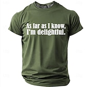 cheap Sarcasm Humor T-shirts-Mens As Far As I Know Im Delightful Sarcastic Funny Slogan Product T Shirt Graphic Regular Fit Casual Daily Wear Designer Clothing Apparel S M L XL XXL XXXL