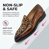 tanie Skórzane mokasyny premium-Męskie mokasyny z nadrukiem w panterkę, wsuwane buty wizytowe, modne buty na wesele, do klubu, na wieczorne imprezy