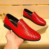 preiswerte Slipper-Rote Herren-Loafer mit Struktur, elegante Slipper zum Hineinschlüpfen, modische Schuhe für Hochzeiten, Partys, Clubbesuche und Abendveranstaltungen