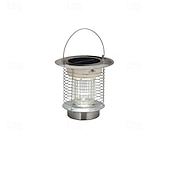 abordables Lampe anti-insectes-Piège à moustiques solaire d'extérieur en acier inoxydable, résistant aux insectes volants et étanche, idéal pour la terrasse, le jardin ou la cour.