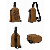  Men's Lightweight Sling Bag, Nautical Print Crossbody Chest Bag with Adjustable Strap, Travel Shoulder Bag for Outdoor Walking and Vacation