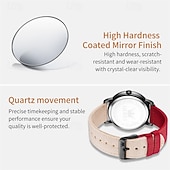 voordelige Quartz-horloges-Olevs dameshorloge in roze, schattig analoog quartz polshorloge met datumweergave, casual modieus meisjeshorloge met ademende nylon band, waterdicht tot 30 meter, verjaardagscadeau voor tienermeisjes