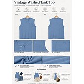 cheap Tank Tops-Men's 4-PCS Vest Top 100% Cotton Acid Wash Shirt Acid Wash Shirt Sleeveless Henley Summer Spring Plain Fashion Designer Basic Garment Dyed Vintage Washed Vacation Street Going out Top Tee for Men