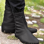 economico Calzature-Vintage Medievale Rinascimento Scarpe Scarpe da Ballo Pirata Vichingo Ranger Elfico Tiro con l'arco Tinta unita Costume Unisex Celtico Costumi da pirata Fantasia Halloween Carnevale Mascherata