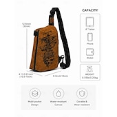  Men's Lightweight Sling Bag, Nautical Print Crossbody Chest Bag with Adjustable Strap, Travel Shoulder Bag for Outdoor Walking and Vacation