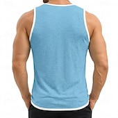  Herren Baumwoll-T-Shirt Ärmelloses Shirt Unterhemd Ärmellos V Ausschnitt Sommer Einfach Mode Basic Böhmische Schlank Weich Lässig Strand Urlaub Weiß Schwarz Blau Top T-Shirt für Herren