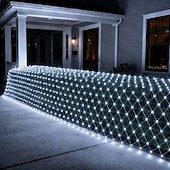 economico Luci con tensione della spina-Luci a rete a LED, ghirlanda decorativa per esterni, 6x4 m, 880 LED, luci a stringa per esterni, luci a rete per patio, giardino, siepi, recinzioni, decorazioni per esterni