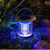 abordables Lampe anti-insectes-Piège à moustiques solaire d'extérieur en acier inoxydable, résistant aux insectes volants et étanche, idéal pour la terrasse, le jardin ou la cour.