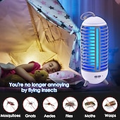 preiswerte Bug Zapper-Kabelloser Insektenvernichter für den Außenbereich, wiederaufladbar, 2-in-1-Funktion: kabellose Mückenlampe mit 2500-mAh-Akku, elektrische Insektenfalle, ideal für drinnen und draußen, z. B. auf