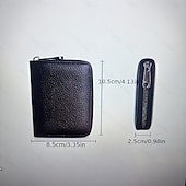 cheap Storage &amp; Organization-Men's RFID Blocking Travel Wallet, Slim Zipper Card Holder for Credit Cards, Cash, ID and Business Cards, Secure Black Minimalist Wallet with Metal Clasp