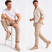 economico Scarpe Casual con Lacci-Sneakers brogue da uomo beige in maglia, scarpe casual stringate eleganti da passeggio, scarpe comode e traspiranti per ufficio, viaggi e uso quotidiano