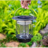 abordables Lampe anti-insectes-Piège à moustiques solaire d'extérieur en acier inoxydable, résistant aux insectes volants et étanche, idéal pour la terrasse, le jardin ou la cour.