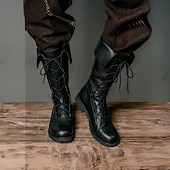 economico Calzature-Medievale Rinascimento Scarpe Stivali al ginocchio Stivali jazz piatti Costume Per uomo Celtico Costumi da pirata Halloween Mascherata Performance LARP Fiera Rinascimentale Adulti Scarpe