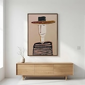 cheap People Paintings-Mintura Handpainted Figures Oil Painting On Canvas Wall Art Modern Decoration Abstract Picture For Home Hotel Decor Rolled Frameless Unstretched Painting