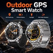 billige Smartklokker-AK102 Smartklokke 1.7 tommers Bluetooth-anrops-smartklokke Skritteller Samtalepåminnelse Fitnessporing Kompatibel med Android iOS Herre GPS Lang ventetid Håndfri bruk IP68 50mm urkasse