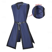 cheap Outerwear-Retro Vintage Medieval Renaissance Waist Belt Tunic Sleeveless Viking Ranger V Neck Fancy Dress Men's Fantasy Halloween Carnival Renaissance Fair LARP Adults' Top Belt
