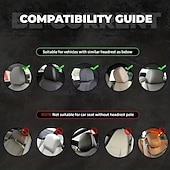 abordables Funda de Halloween-Fundas para reposacabezas de coche con diseño de fantasma con pelo mojado (2/4 unidades), fundas protectoras de reposacabezas de asiento con diseño de terror para Halloween, impresión plana 2D, ajuste