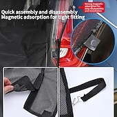 voordelige Voertuigservice-Magnetisch muggennet voor de kofferbak van de auto, geschikt voor zomerkamperen en picknicken, geventileerd anti-muggenscherm voor autoritten, universeel net voor de kofferbak van een SUV, muggennet