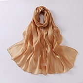 preiswerte Tücher-Damen seidige Schals und Tücher für Abendkleider Damen durchsichtiger weicher Organza-Schal für Brautjungfernhochzeiten formelle Partys