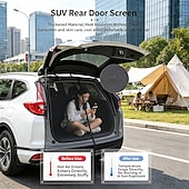 voordelige Voertuigservice-Magnetisch muggennet voor de kofferbak van de auto, geschikt voor zomerkamperen en picknicken, geventileerd anti-muggenscherm voor autoritten, universeel net voor de kofferbak van een SUV, muggennet