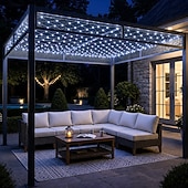 abordables Projecteurs haute tension à brancher-Guirlande lumineuse LED en filet, décoration extérieure en filet, guirlande lumineuse multicolore LED étanche pour buissons, arbustes, haies, arbres et pelouse