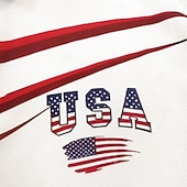  4th of July 2026 250th Men's American US Flag Golf Sports Polo Shirts Short Sleeve Polo Shirts Collared Shirts Casual Athleisure Buttons Spring & Summer Blue White Red