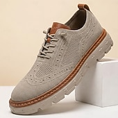 economico Scarpe Casual con Lacci-Sneakers casual da uomo in maglia: scarpe comode e traspiranti con lacci, calzature eleganti e casual ideali per passeggiate in città, viaggi e per tutti i giorni.
