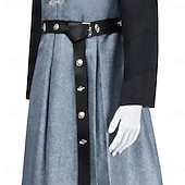 economico Capispalla-Gotico Medievale Rinascimento Lunghezza al ginocchio Abbigliamento esterno Cavaliere Ranger Costume Per uomo Fantasia Halloween Carnevale Fiera Rinascimentale LARP Festa a tema retrò Adulti Cintura