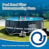 voordelige huishoudelijke apparaten-Set van 2 vervangingsslangen voor bovengrondse zwembaden, filterpompslang met een diameter van 1,5 inch (3,8 cm) en adapters. &amp;Pakkingen, flexibele accessoirekit voor zware toepassingen voor Intex