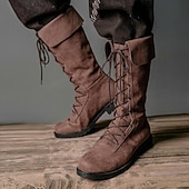 economico Calzature-Medievale Rinascimento Scarpe Stivali al ginocchio Stivali jazz piatti Costume Per uomo Celtico Costumi da pirata Halloween Mascherata Performance LARP Fiera Rinascimentale Adulti Scarpe