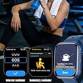 voordelige Smartwatches-Smartwatch voor mannen en vrouwen, 1,81 inch HD touchscreen fitness tracker met hartslag- en slaapmonitor, Bluetooth-belfunctie, ademende geperforeerde sportband, IP68 waterdicht.