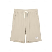 abordables Día festivo-Hombre Pantalón corto Pantalones cortos de verano Pantalones cortos de playa Pantalones cortos casuales Correa Cintura elástica Color sólido Con Texturas Comodidad Transpirable Longitud de la rodilla