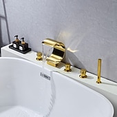 cheap Bathtub Faucets-Bathtub Faucet - Retro Vintage Electroplated Roman Tub Ceramic Valve Bath Shower Mixer Taps