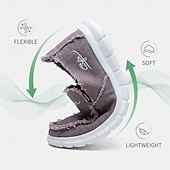 ieftine Pantofi casual slip-on-Mocasini slip-on din pânză spălată pentru bărbați – pantofi de mers ușori și respirabili, pentru purtare zilnică, călătorii, escapade de weekend și stil de viață relaxat