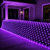 economico Luci con tensione della spina-Luci a rete a LED, ghirlanda decorativa per esterni, 6x4 m, 880 LED, luci a stringa per esterni, luci a rete per patio, giardino, siepi, recinzioni, decorazioni per esterni